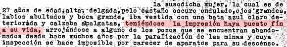 Teniéndose la impresión haya puesto fin a su vida... Teniéndose la impresión haya puesto fin a su vida...